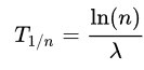 Formel für die Berechnung der Halbwertszeit